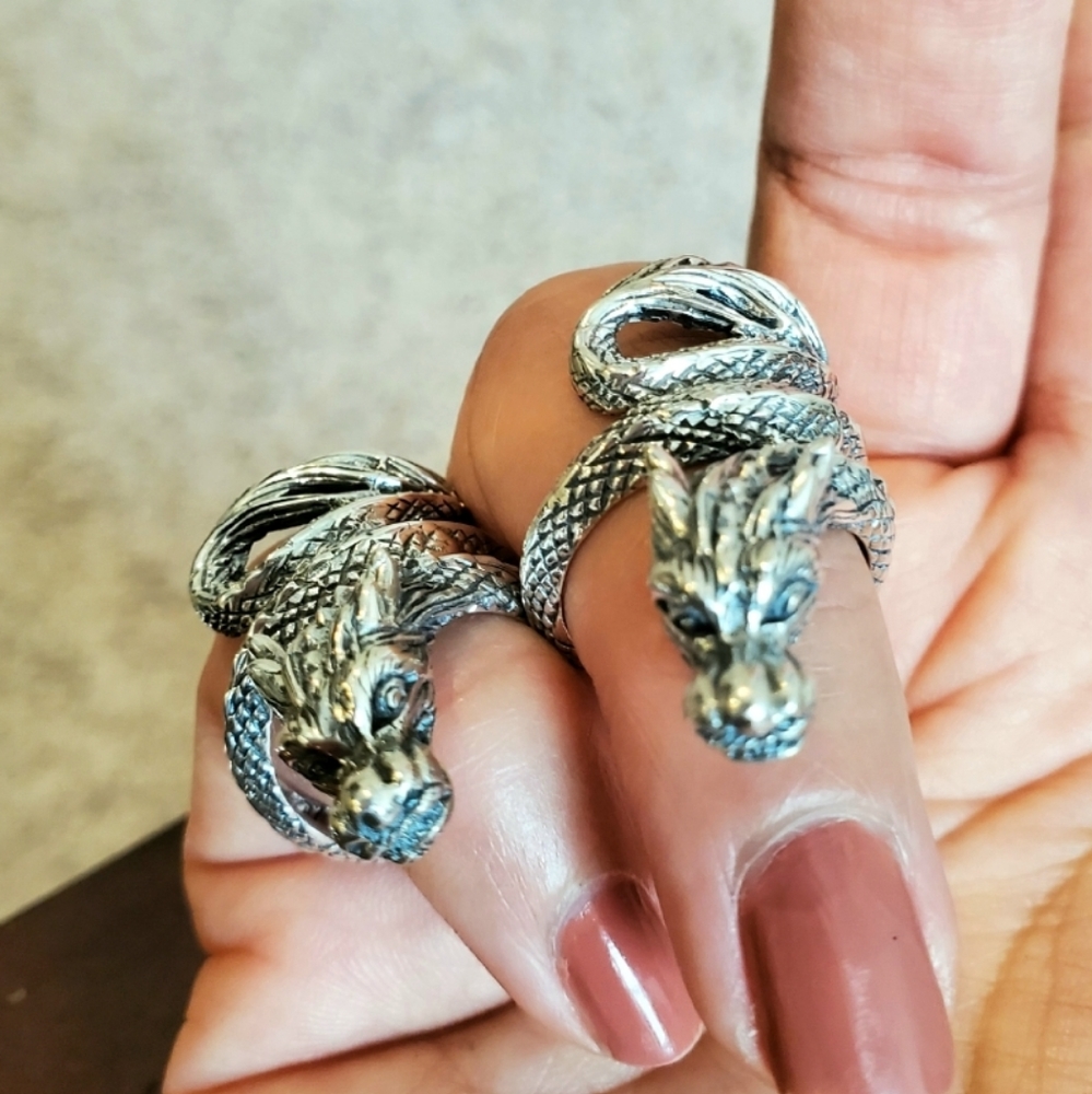 NEW 925 Sterling Silver Protection Dragon Ring - Picture 4 of 10